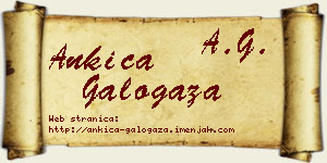 Ankica Galogaža vizit kartica